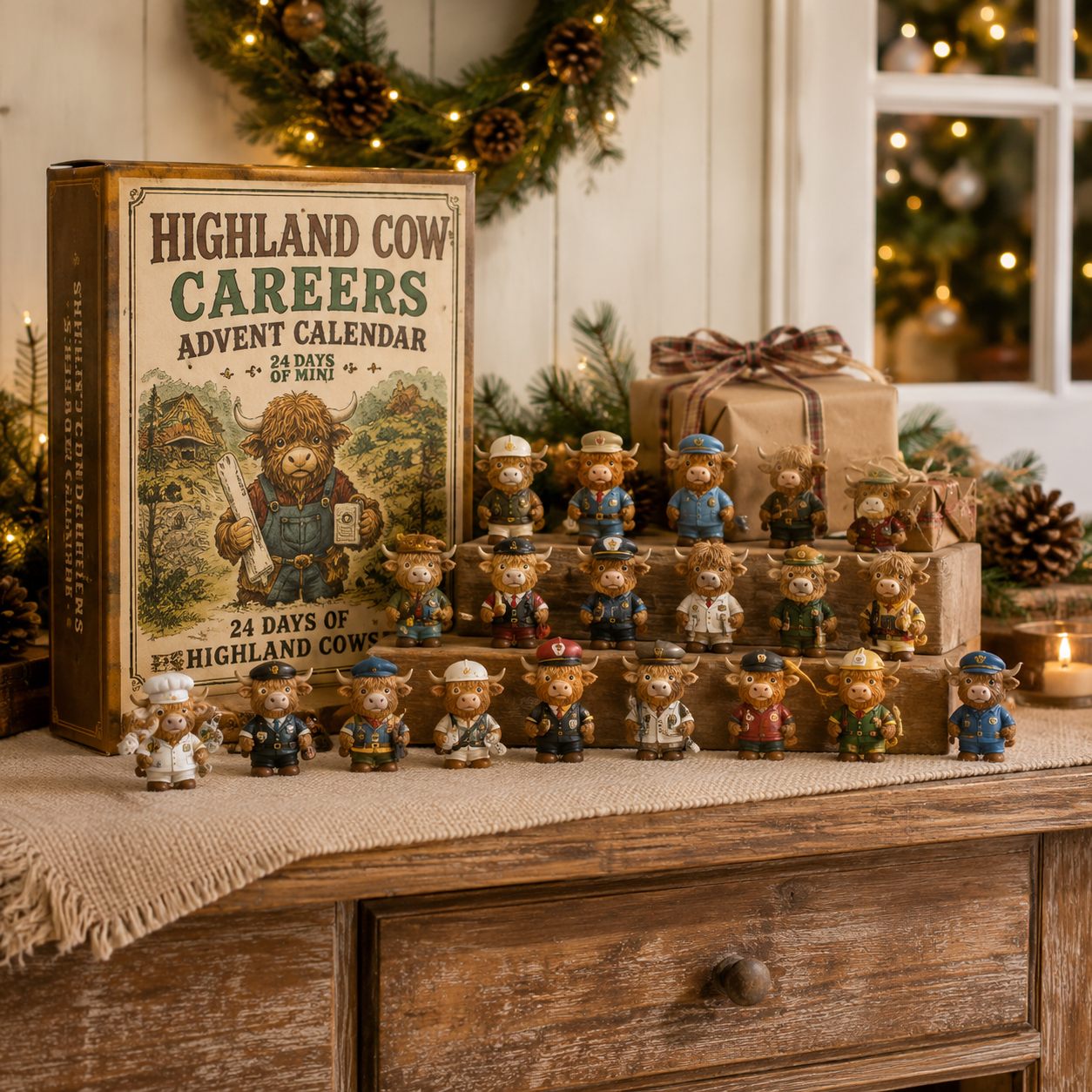 🐮 Highland-Cow-Karriere-Adventskalender 2026 – 24 Tage ländlicher Charme 🎁🤎