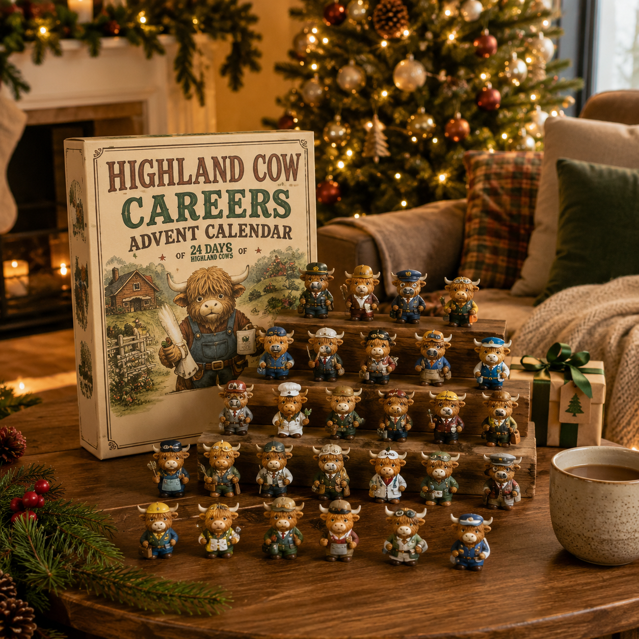🐮 Highland-Cow-Karriere-Adventskalender 2026 – 24 Tage ländlicher Charme 🎁🤎