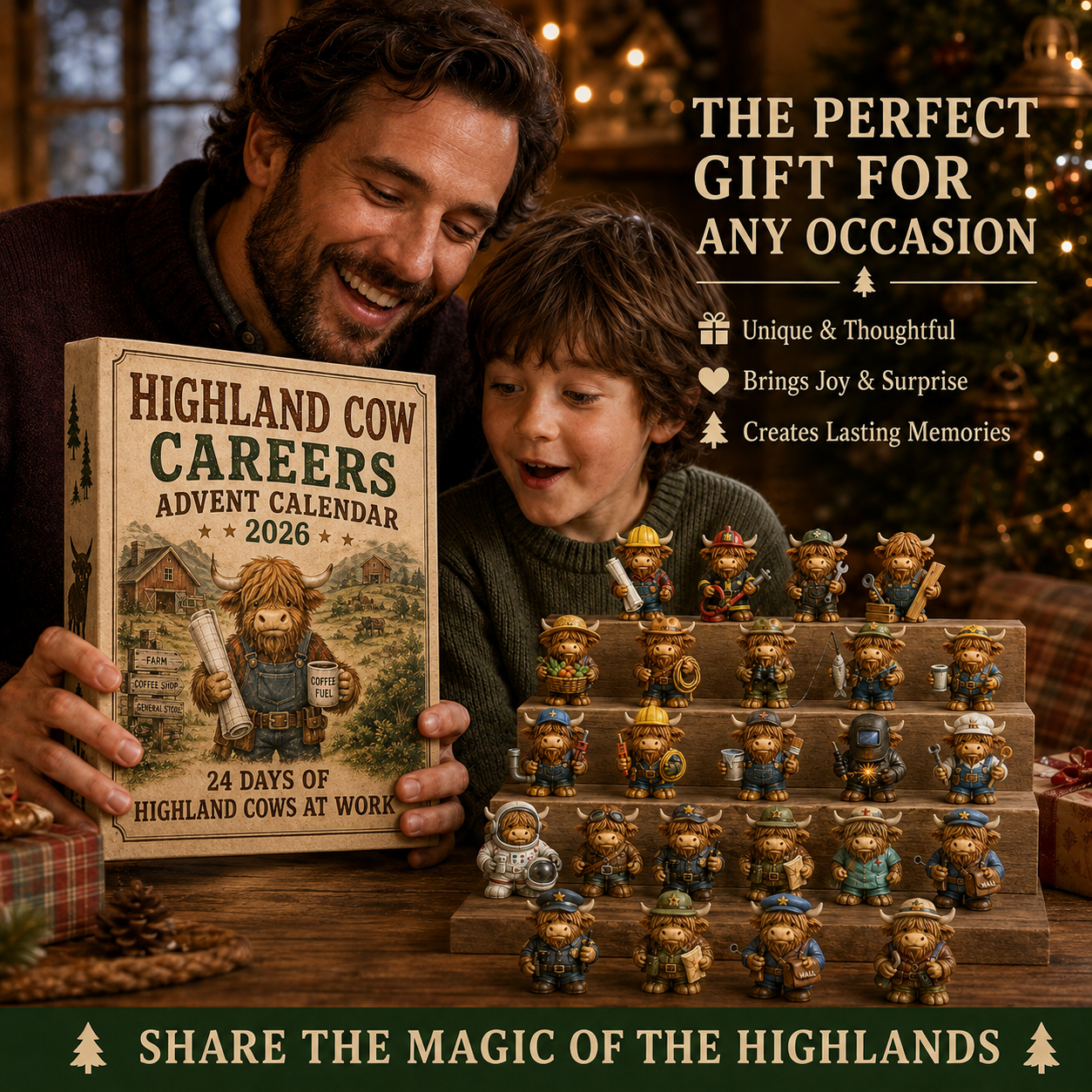 🐮 Highland-Cow-Karriere-Adventskalender 2026 – 24 Tage ländlicher Charme 🎁🤎