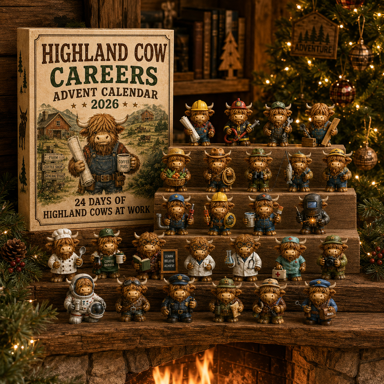 🐮 Highland-Cow-Karriere-Adventskalender 2026 – 24 Tage ländlicher Charme 🎁🤎
