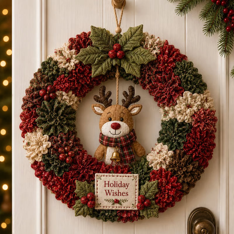🎄 DIY-set voor een 3D-krans van stof