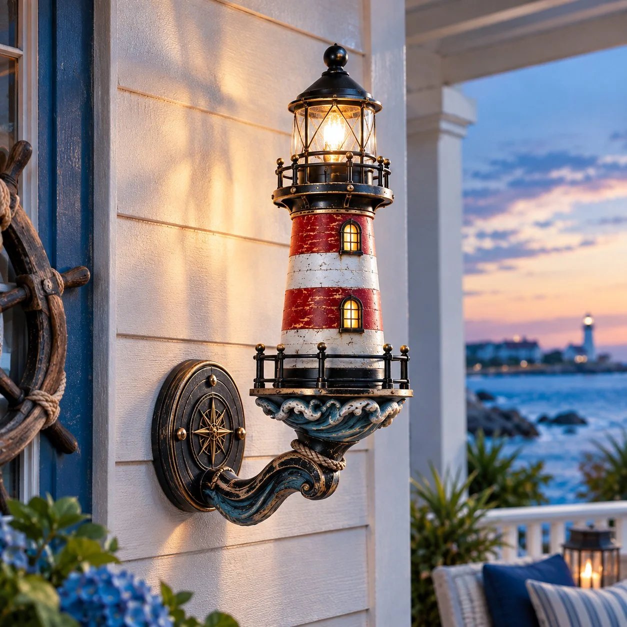  🌊Wandleuchte im Vintage-Stil mit Leuchtturm-Motiv