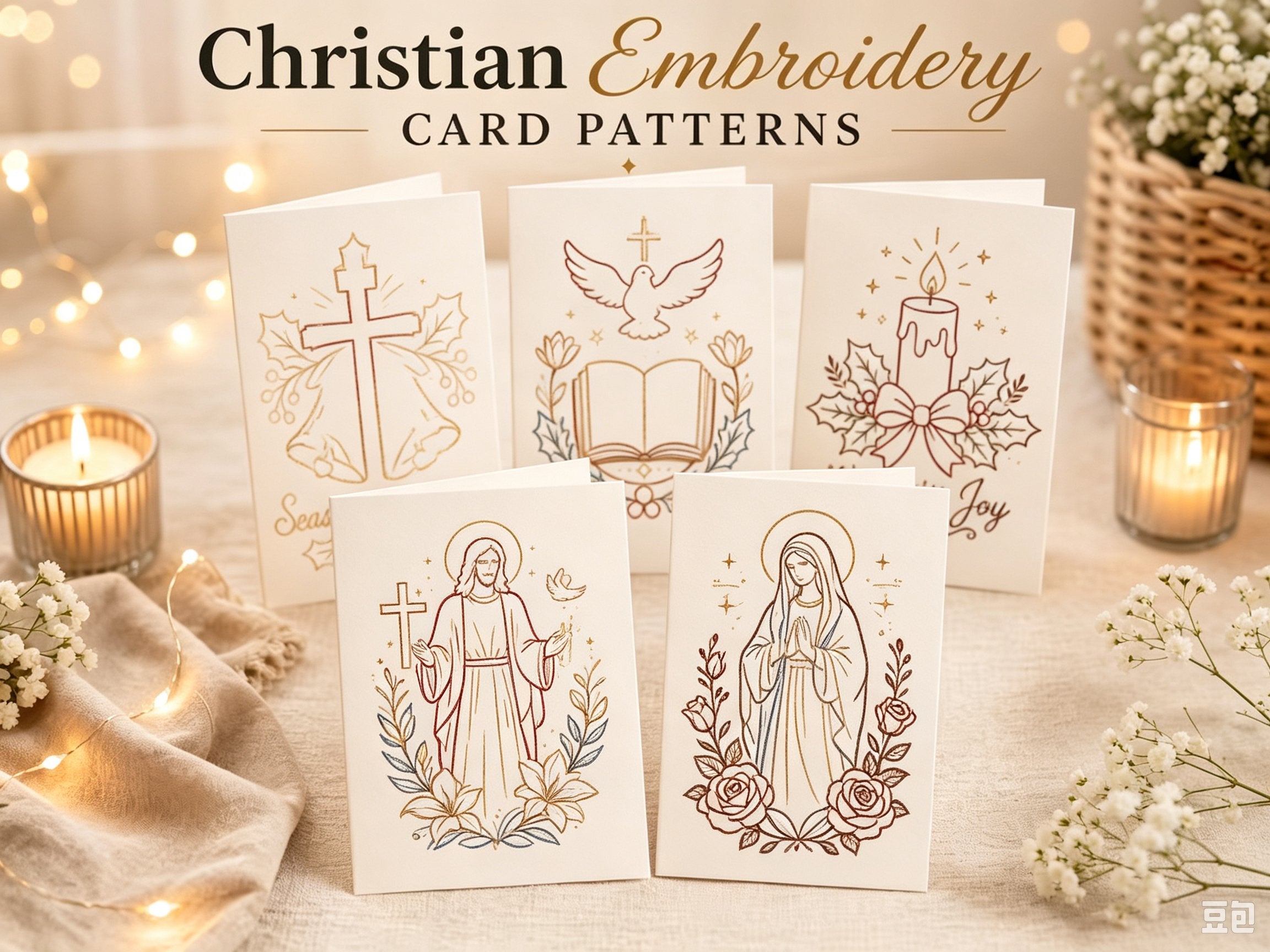 🌲Weihnachtskarte zum Selbermachen mit Handstickerei | Sticken Sie sich in Weihnachtsstimmung ✨ 🎁