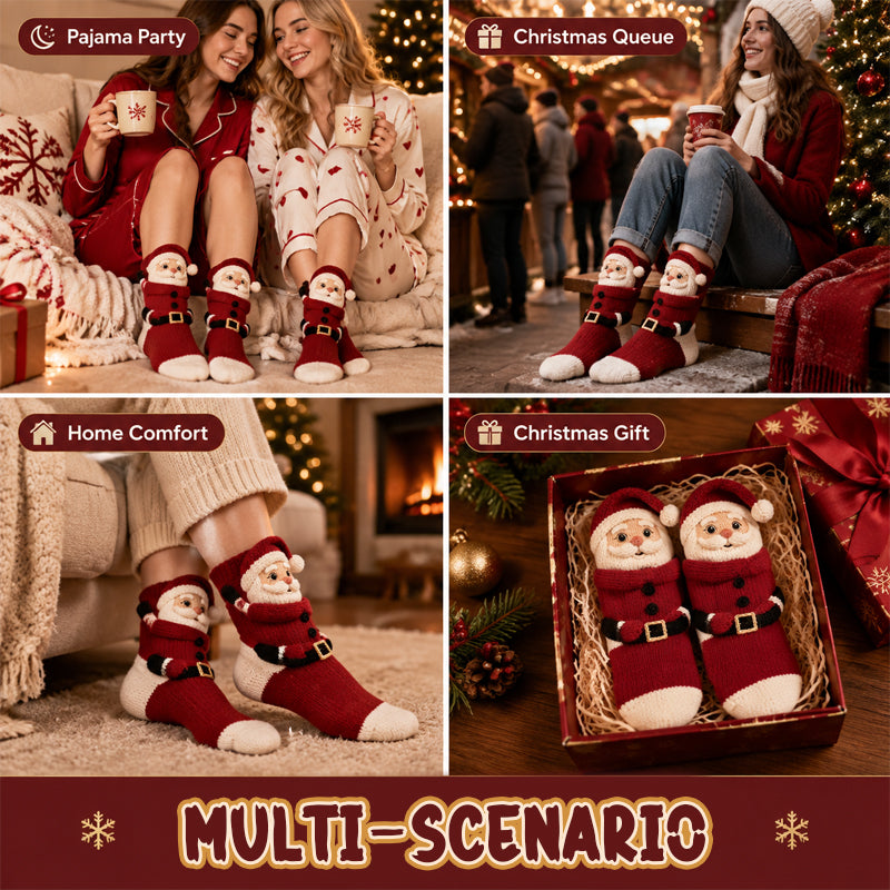 3D-Weihnachtssocken mit Figuren