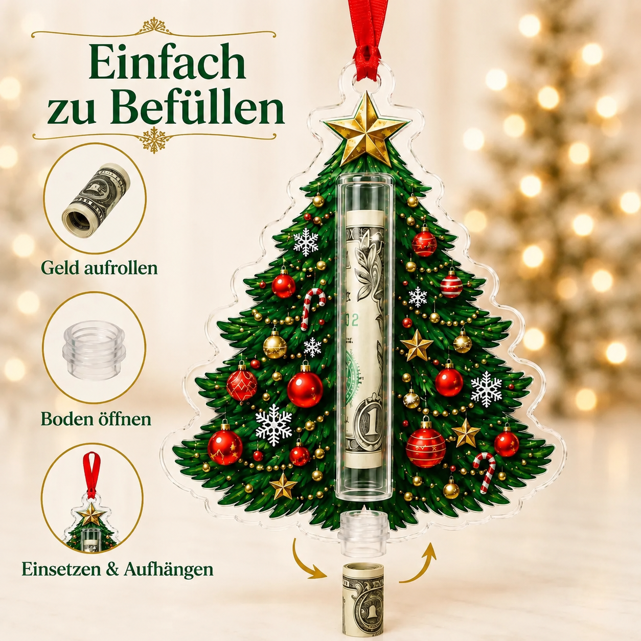 So bef&uuml;llst du den Weihnachts-Geldhalter-Anh&auml;nger