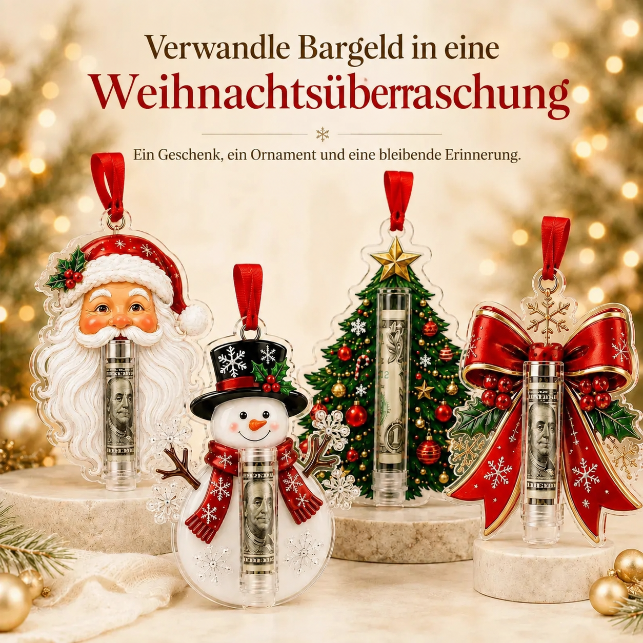 Weihnachts-Geldhalter-Anh&auml;nger Kollektion