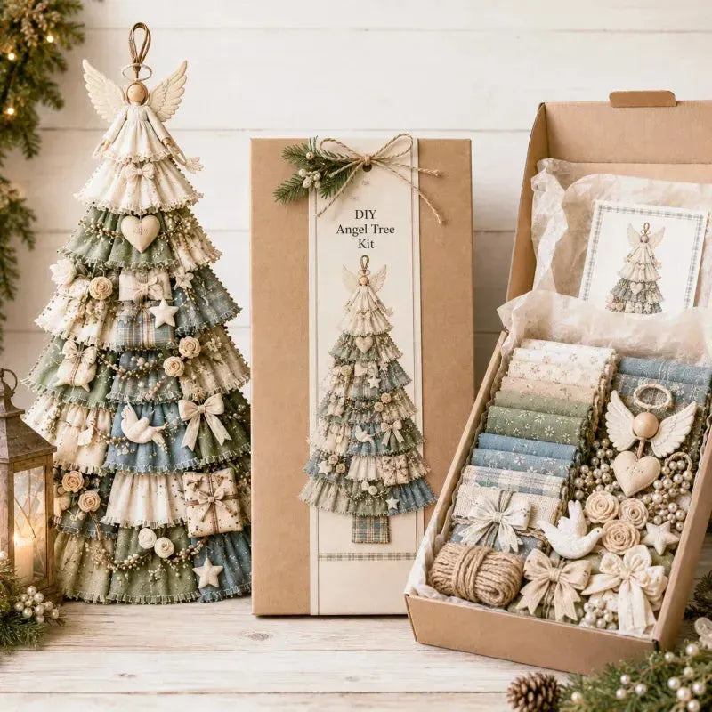 🎄 DIY-Patchwork-Weihnachtsbaum-Türschmuck | Rustikale Weihnachtsdekoration