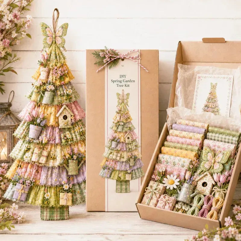 🎄 DIY-Patchwork-Weihnachtsbaum-Türschmuck | Rustikale Weihnachtsdekoration
