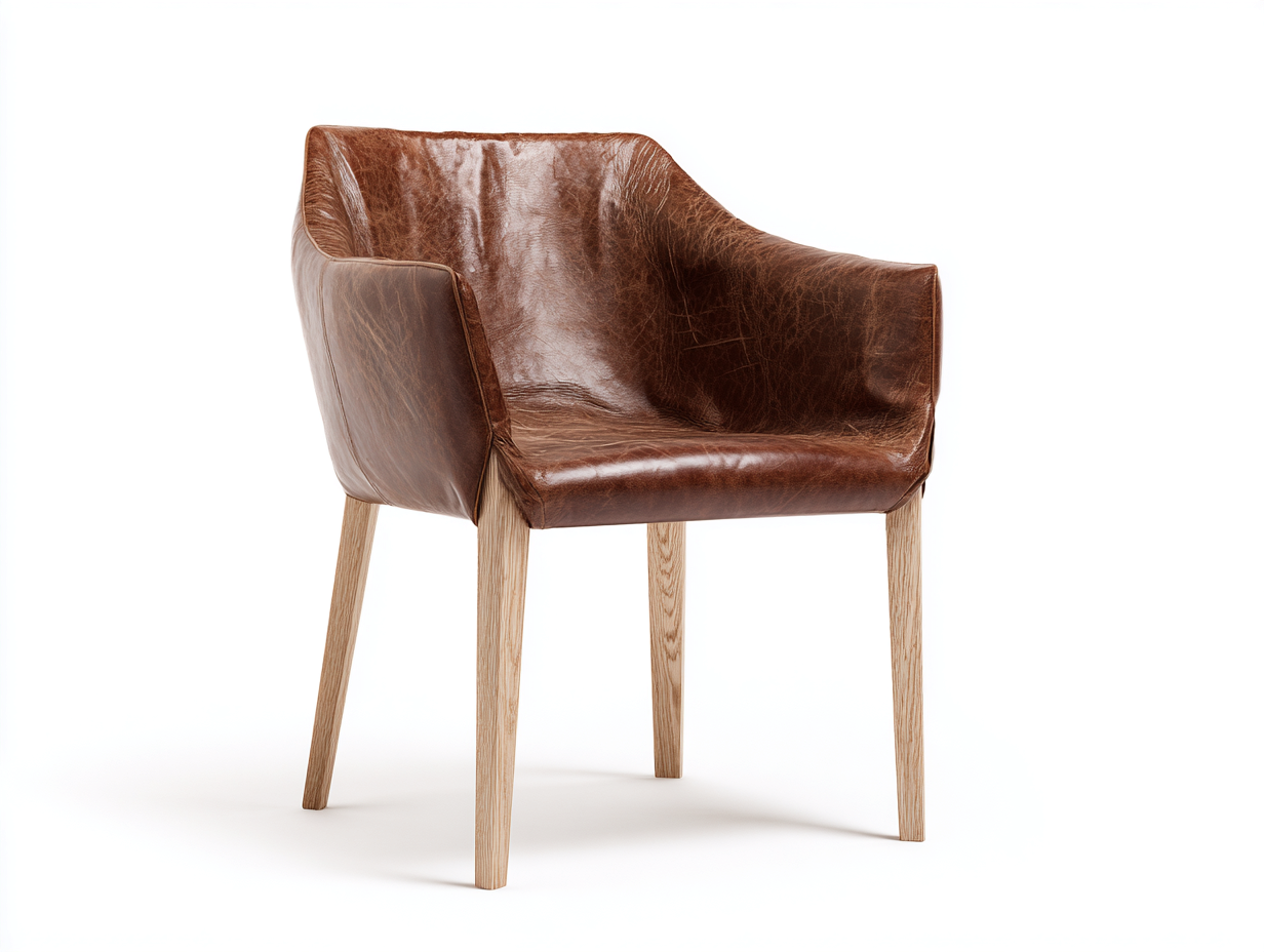 Sedia da pranzo - similpelle-legno - 62x58x78 cm - marrone - moderno-Lidoriadecor