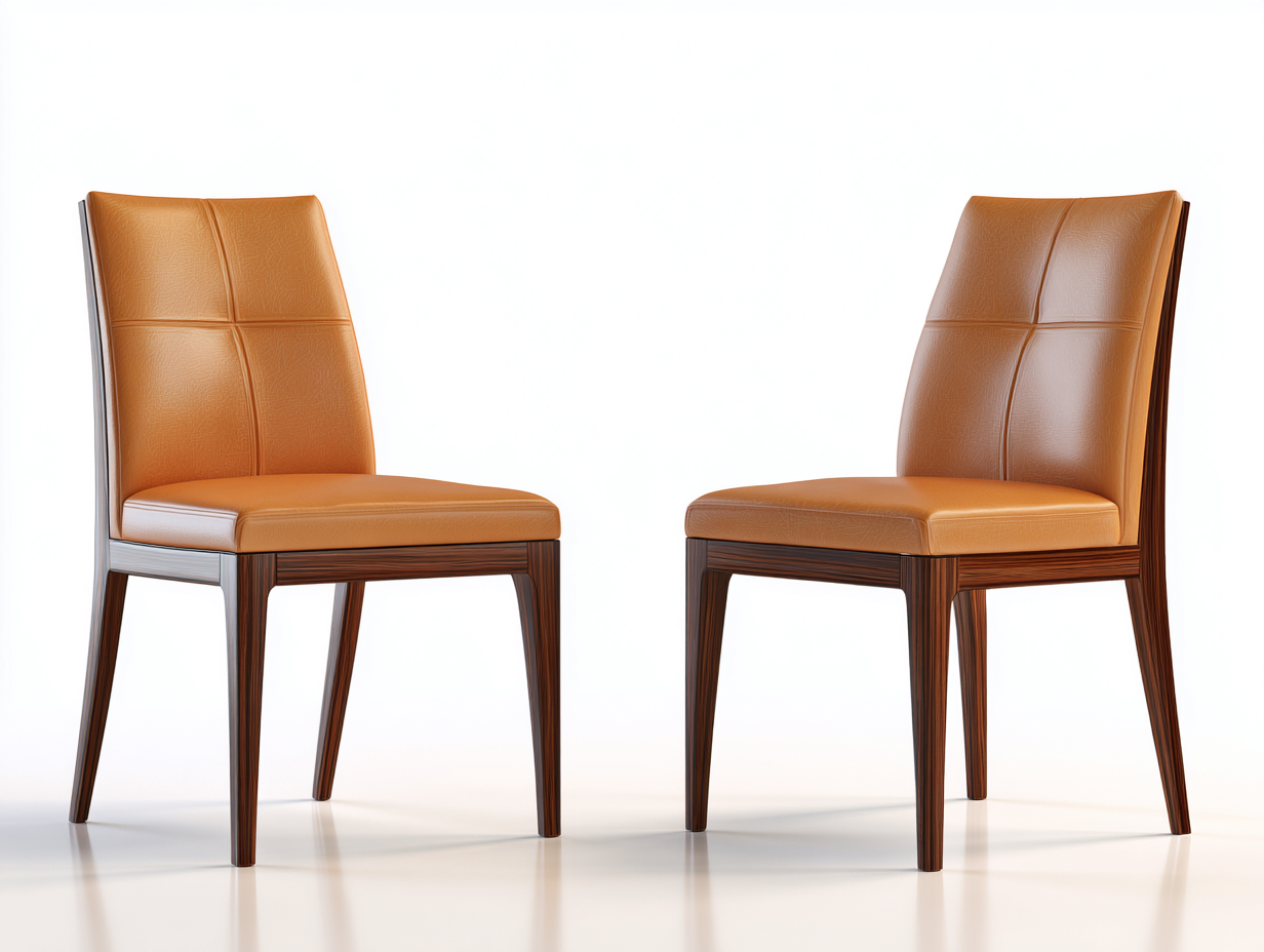 Sedia da pranzo-similpelle-legno-50x56x88 cm-cognac-noce-moderno-Moriavaroom