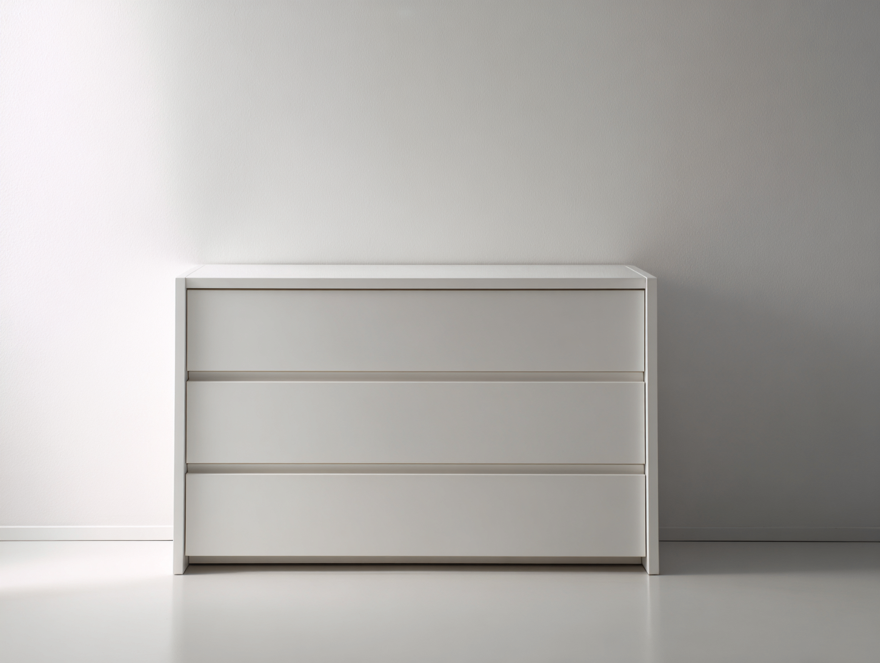 Cassettiera - Legno ingegnerizzato - 98x39x78 cm - Bianco caldo - Stile minimalista-Namilyabode