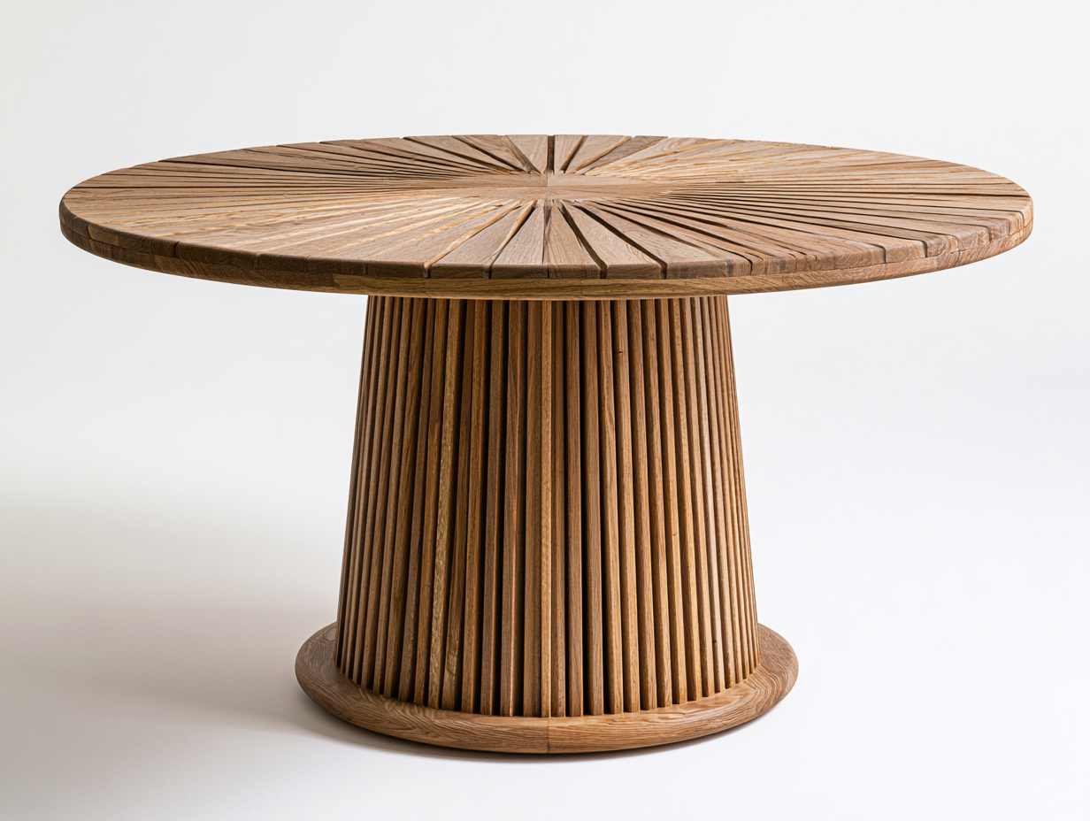 Tavolo da giardino - Legno - 130x130x76 cm - Rovere naturale - Moderno-Namilyabode