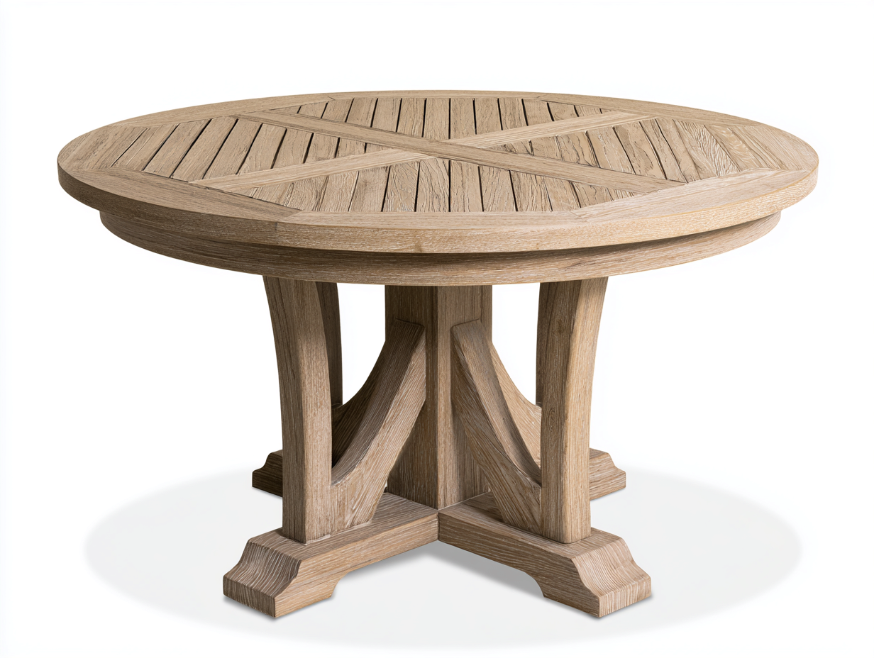 Tavolo da giardino - Legno - 120x120x76 cm - Naturale - Rustico-Namilyabode
