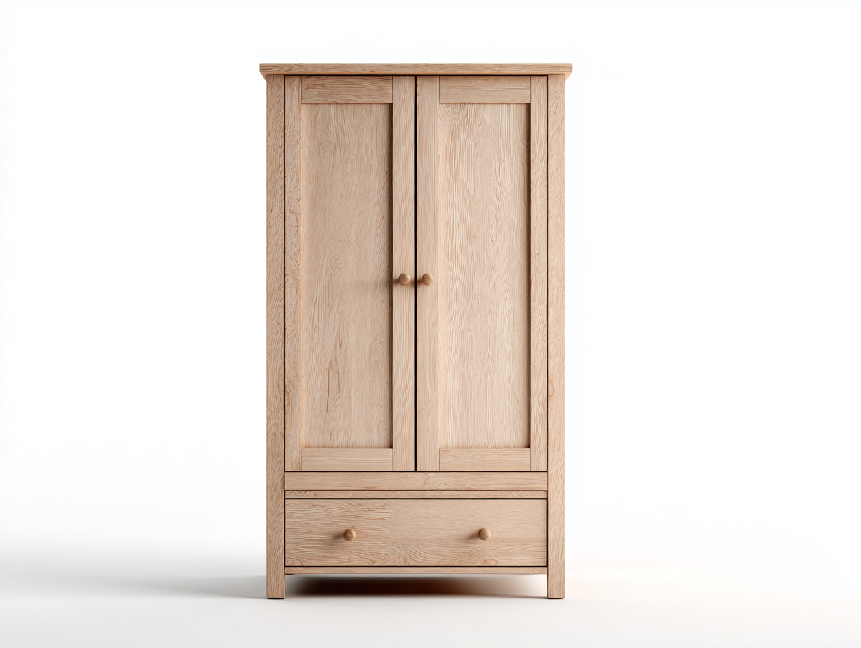 Armadio-legno massello di pino-legno ingegnerizzato-105x180x50 cm-Naturale-Pino moderno-Namilyabode