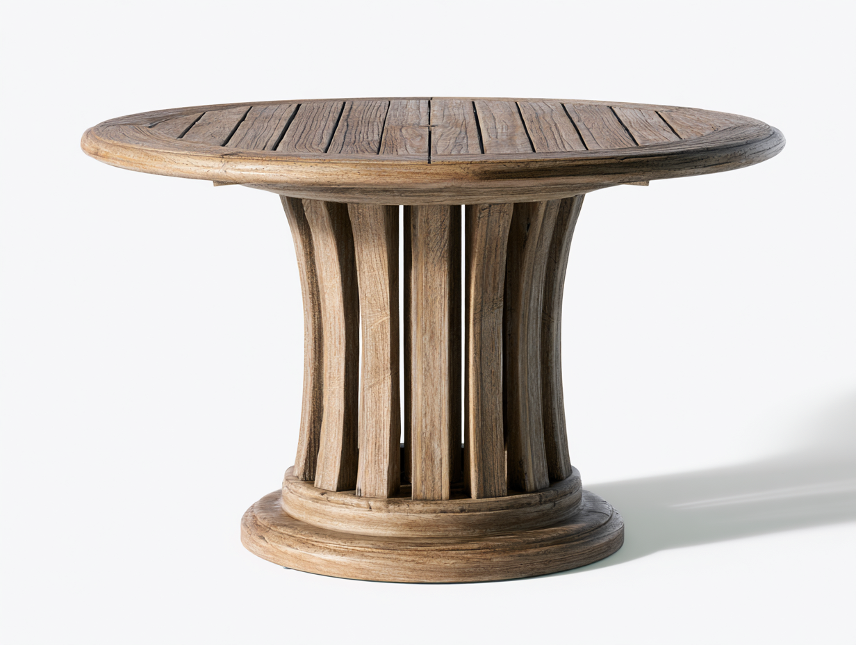 Tavolo da giardino - Legno - 115x115x76 cm - Rovere invecchiato - Rustico-Namilyabode