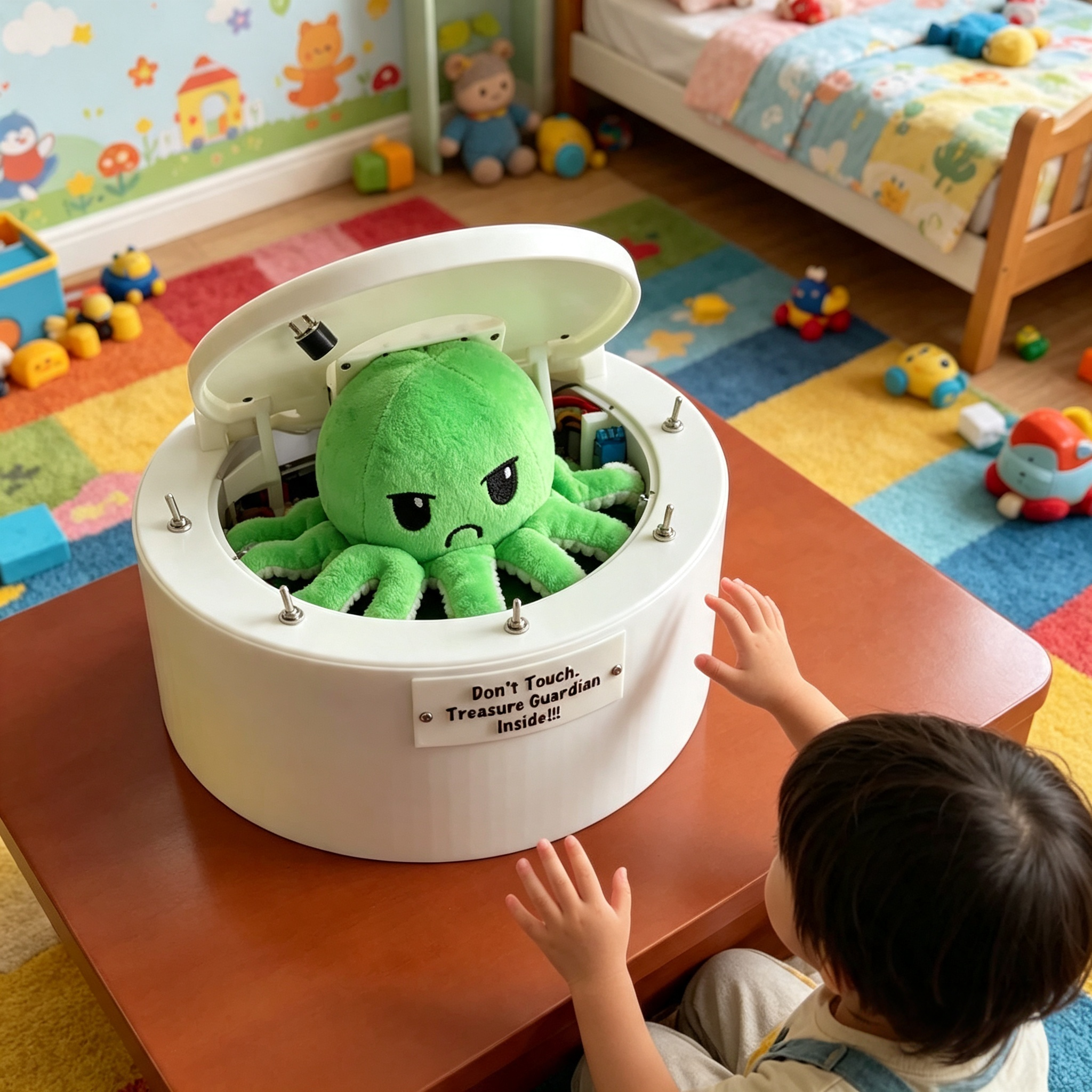 No Touch Octopus Treasure Guardian Box