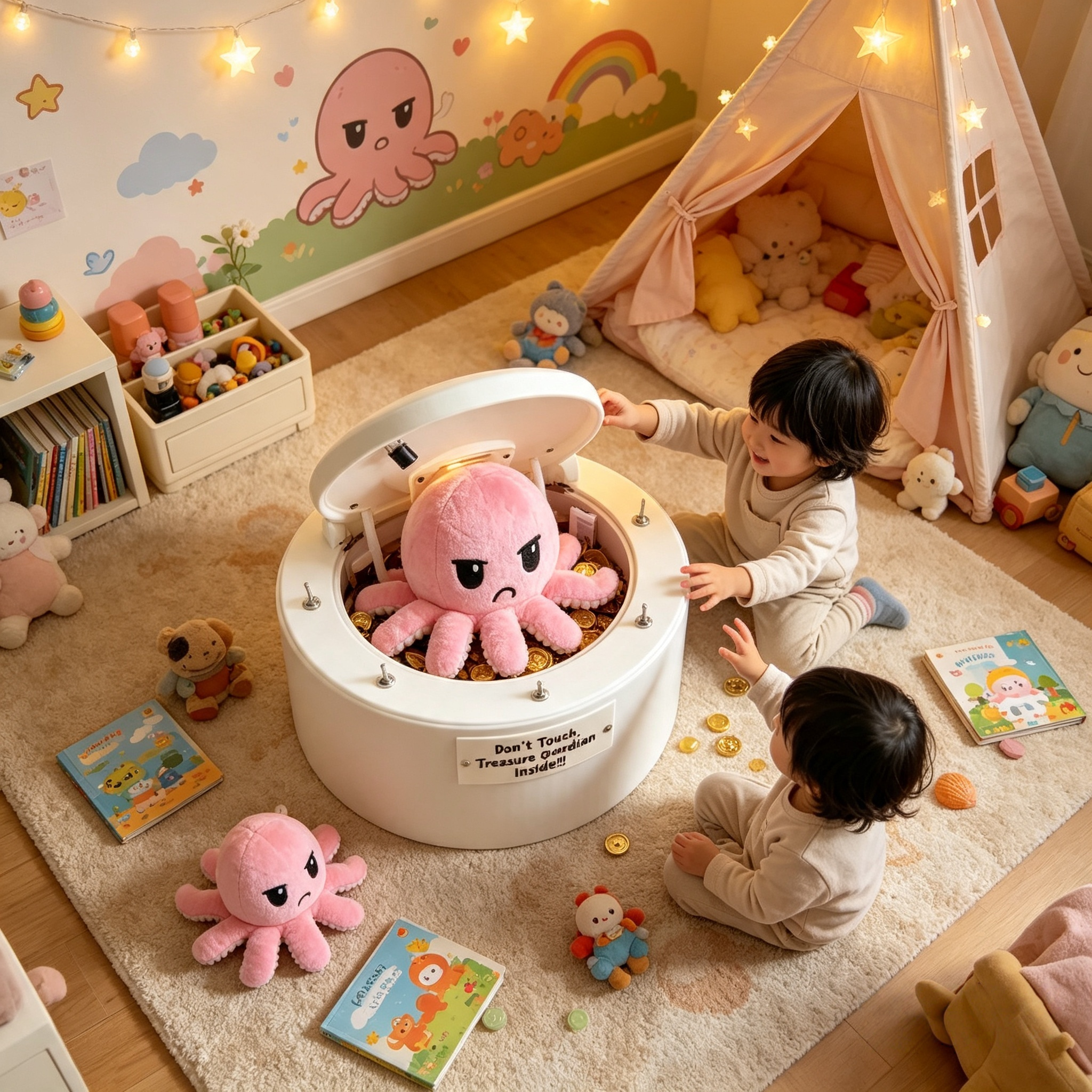 No Touch Octopus Treasure Guardian Box