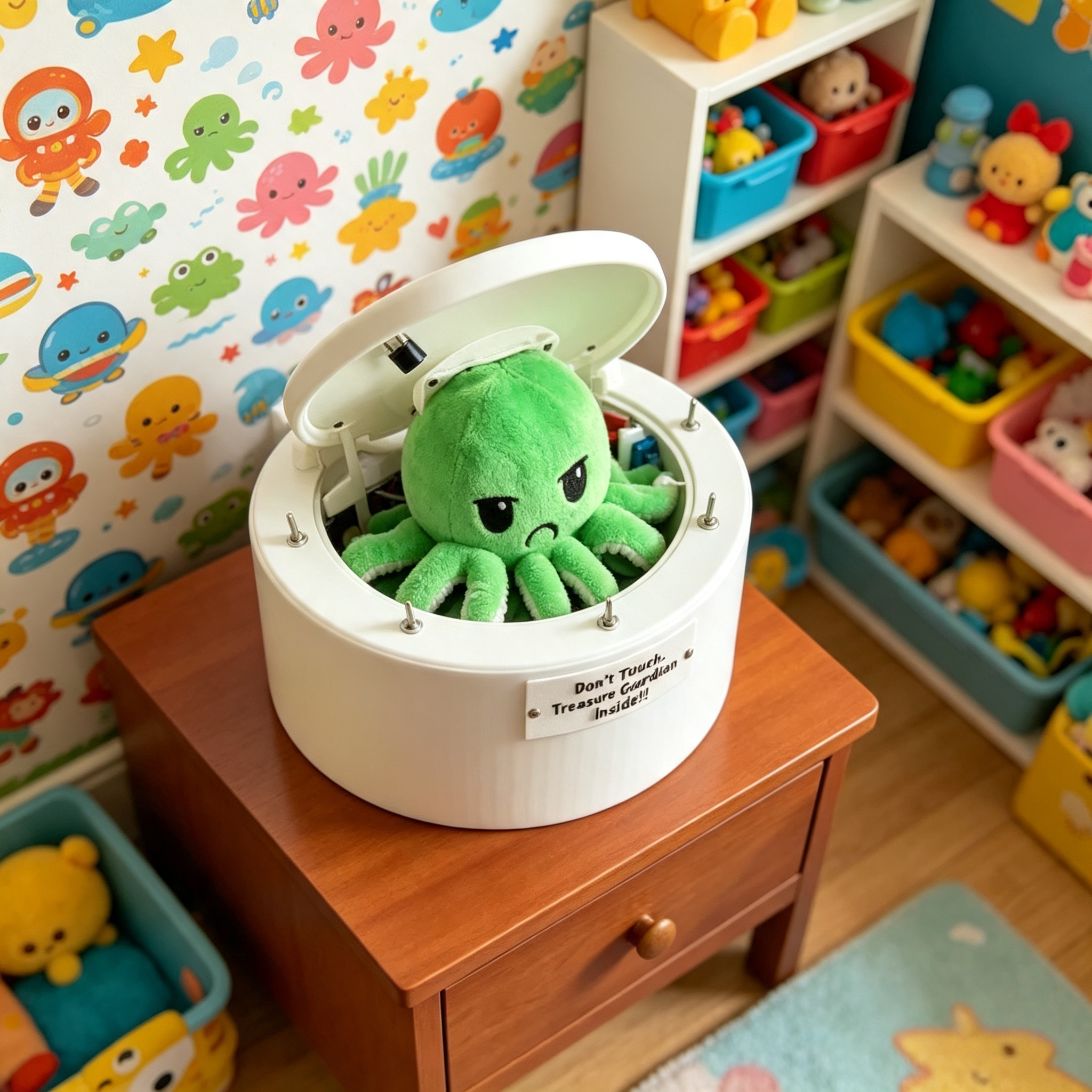 No Touch Octopus Treasure Guardian Box