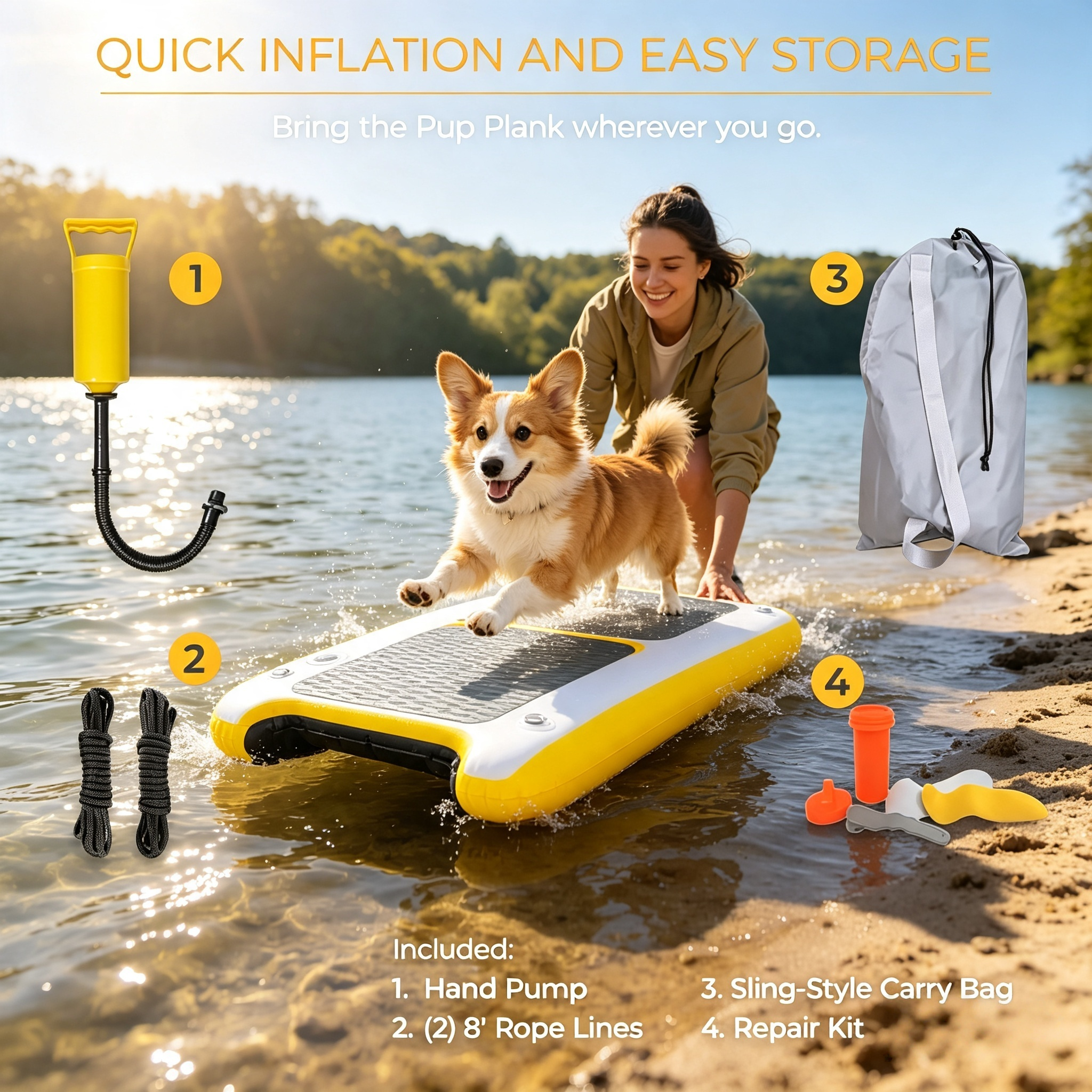 Inflatable Dog Float Board