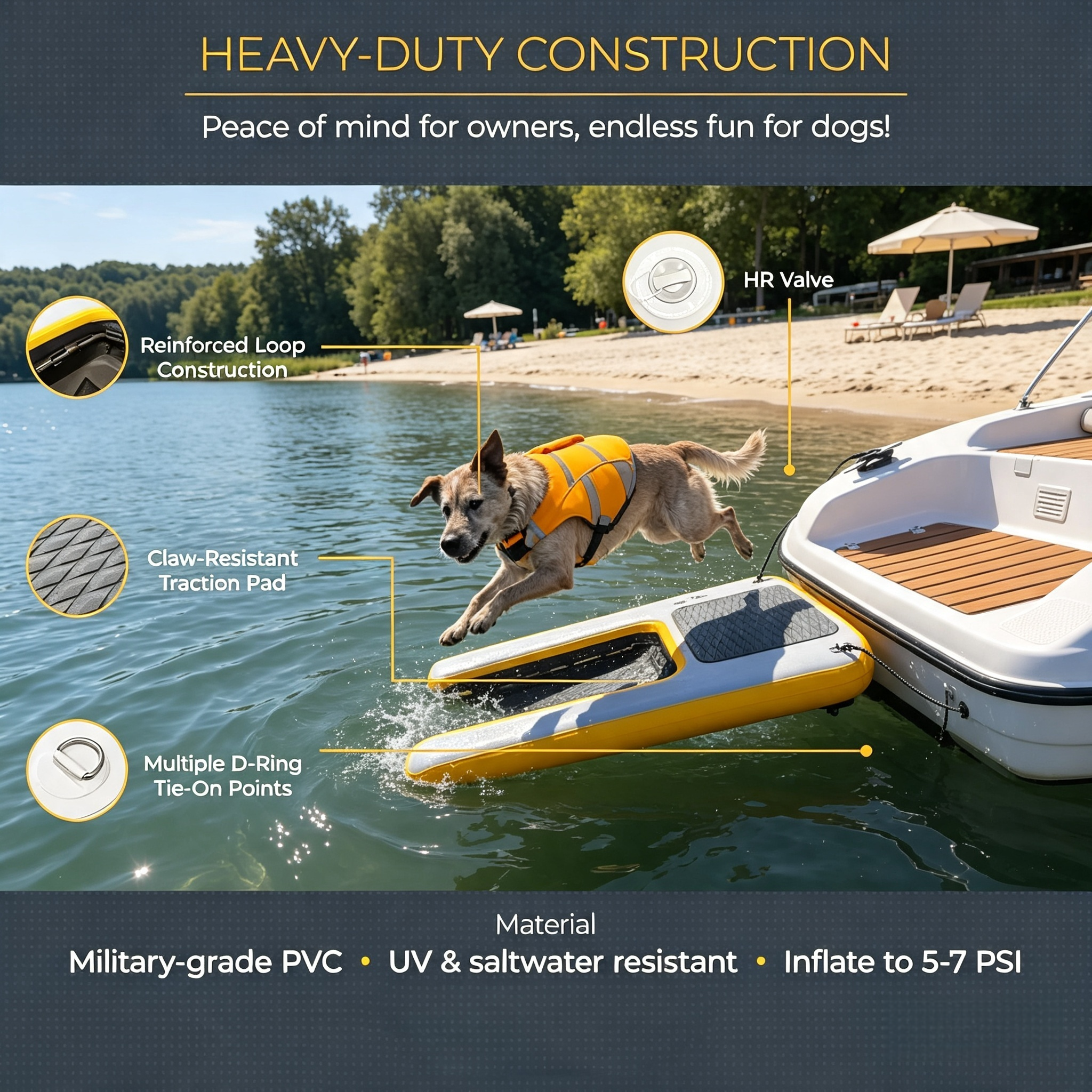 Inflatable Dog Float Board