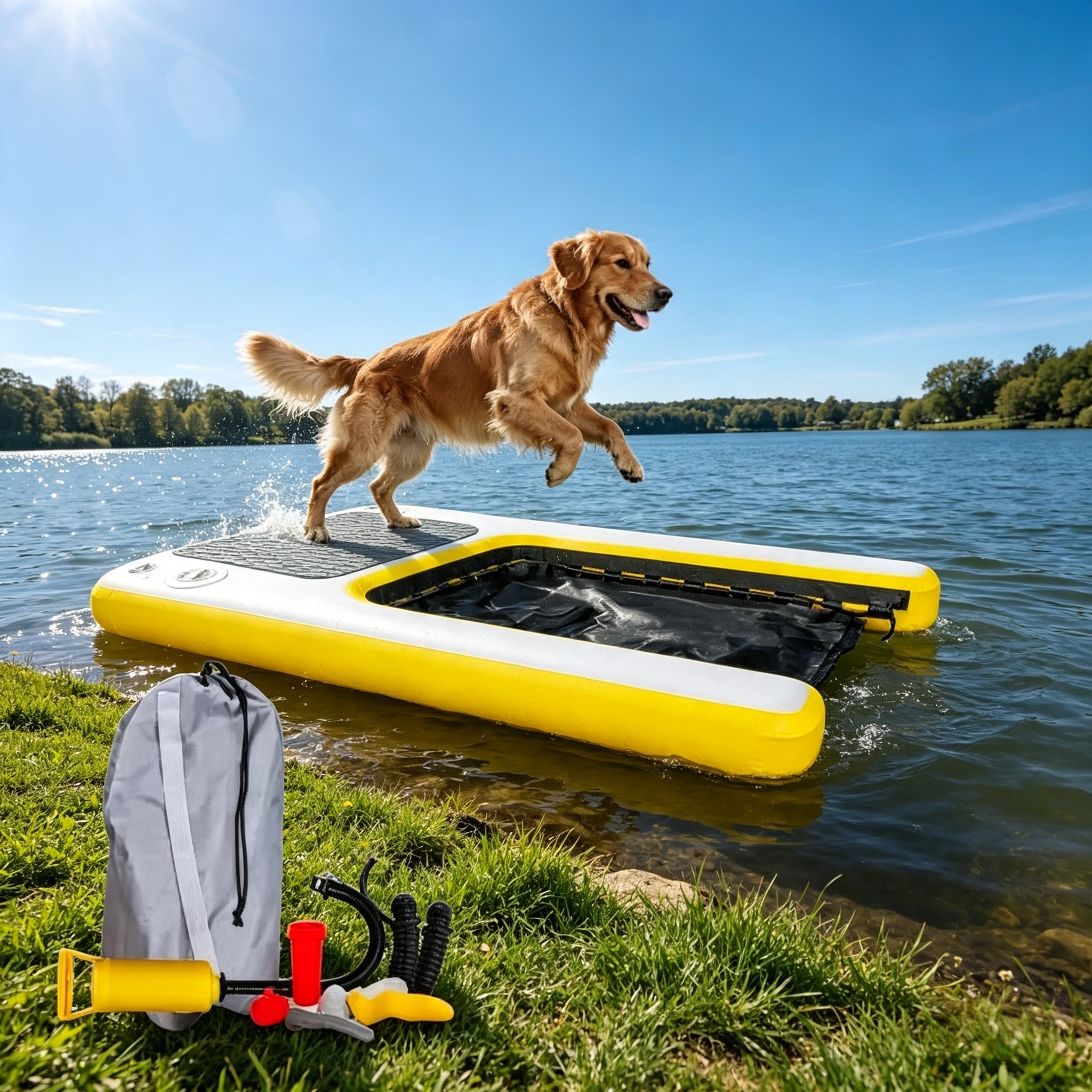 Inflatable Dog Float Board