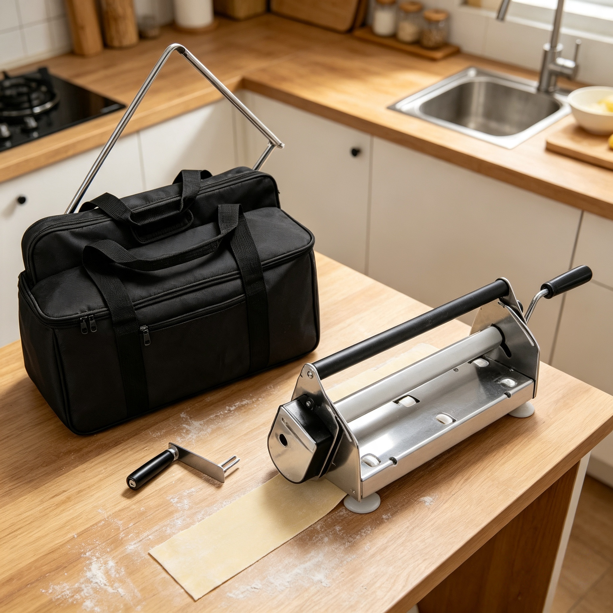 Countertop Dough Sheeter – Manual Operation, Adjustable Thickness 0–26mm