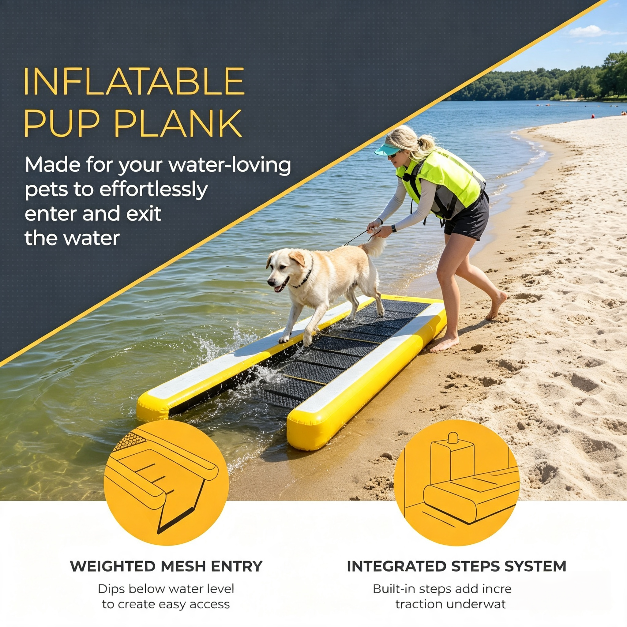 Inflatable Dog Float Board