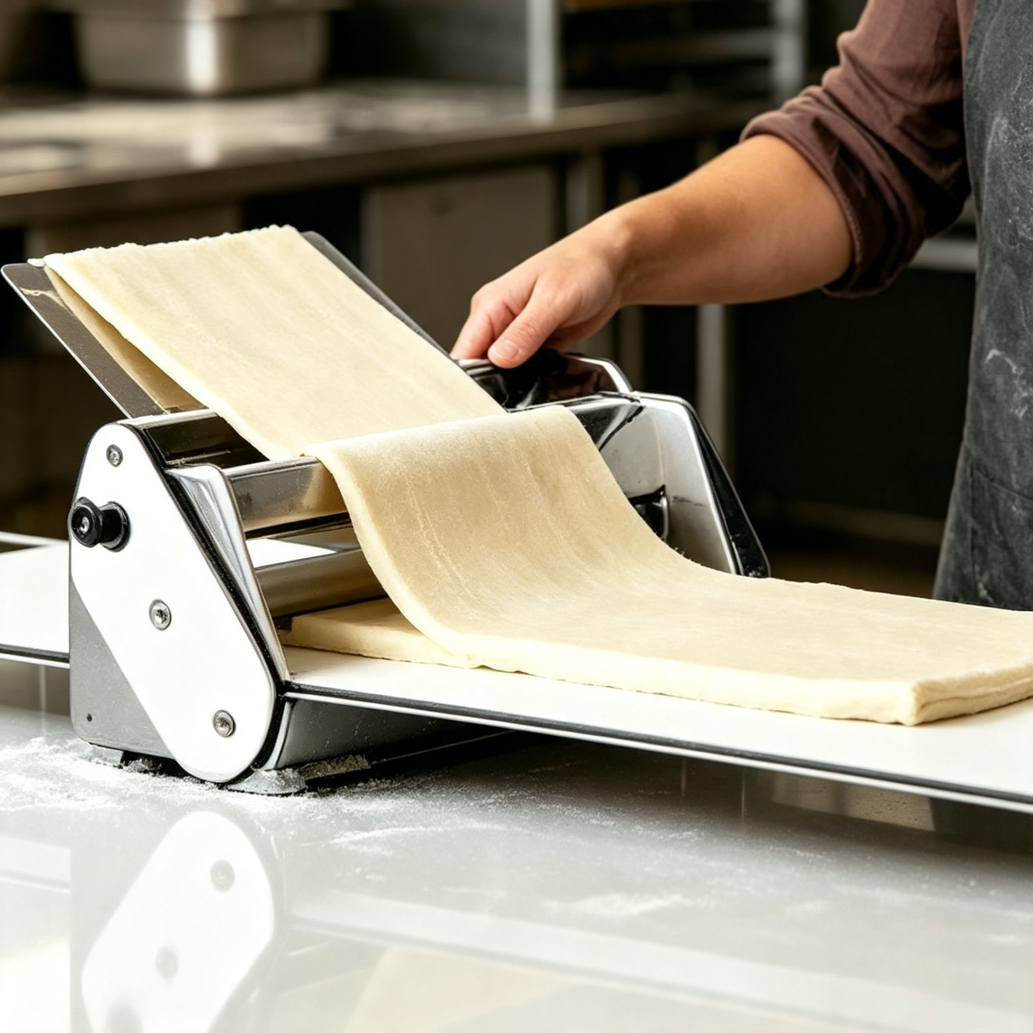 Countertop Dough Sheeter – Manual Operation, Adjustable Thickness 0–26mm