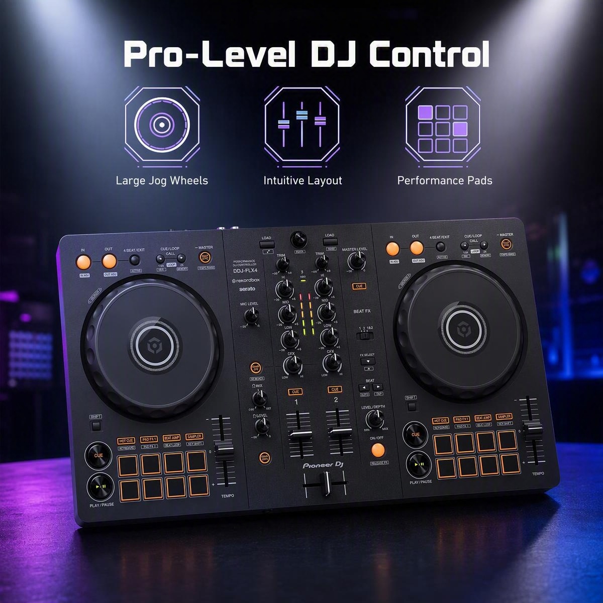 2-Channel DJ Controller for rekordbox & Serato – Compact with Smart Mixing Features