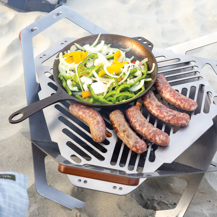 Porta-Grill FlatFire System | Collapsible Stainless Steel Grill & Fire Pit