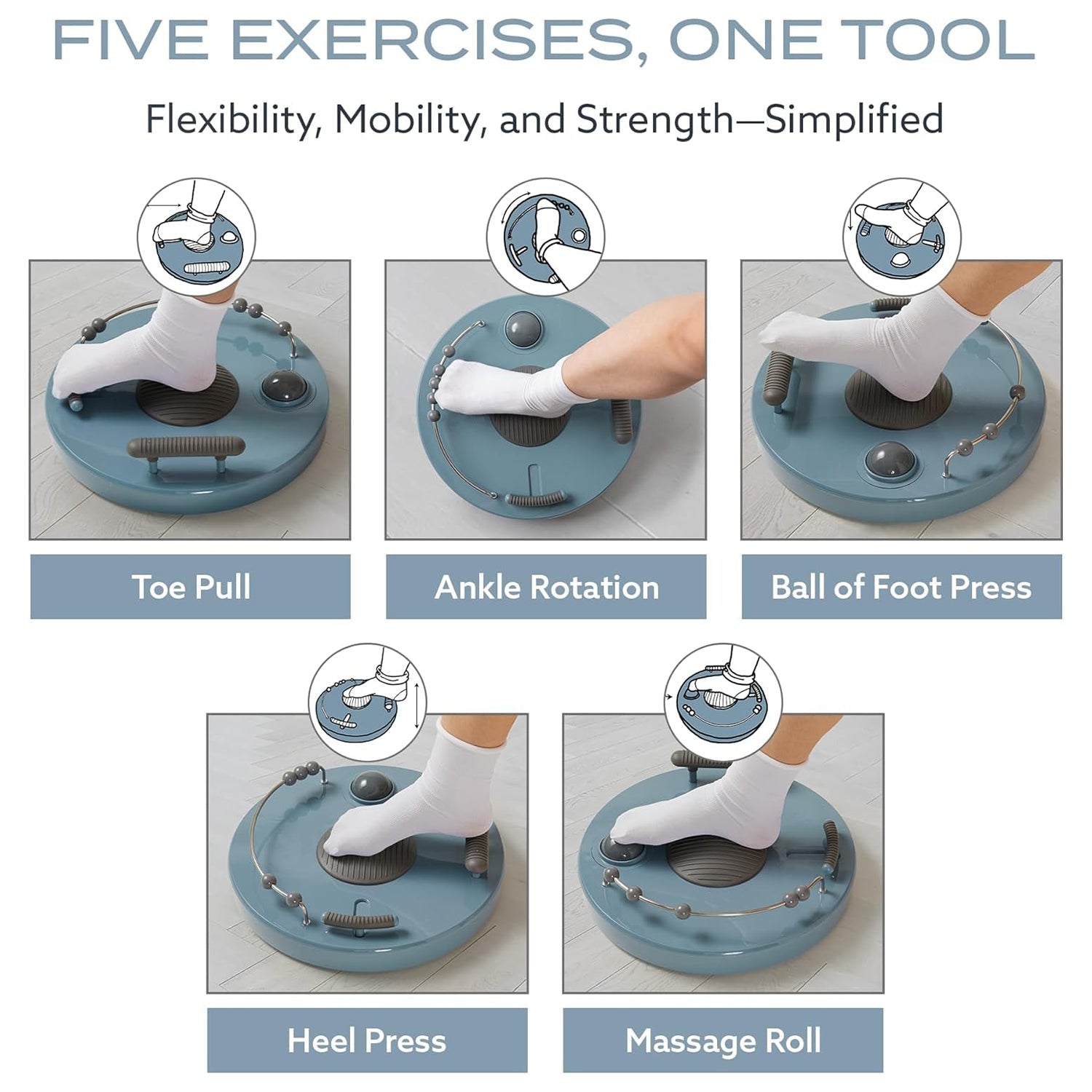 5-in-1 Foot and Ankle Exercise Machine – Strengthen, Rehab, Improve Flexibility