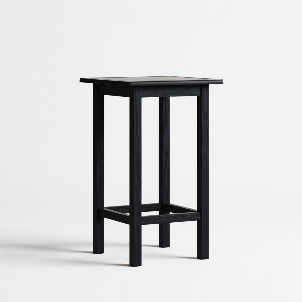 Table de jardin 60x60x105 cm - noir - design moderne-Gazensahome