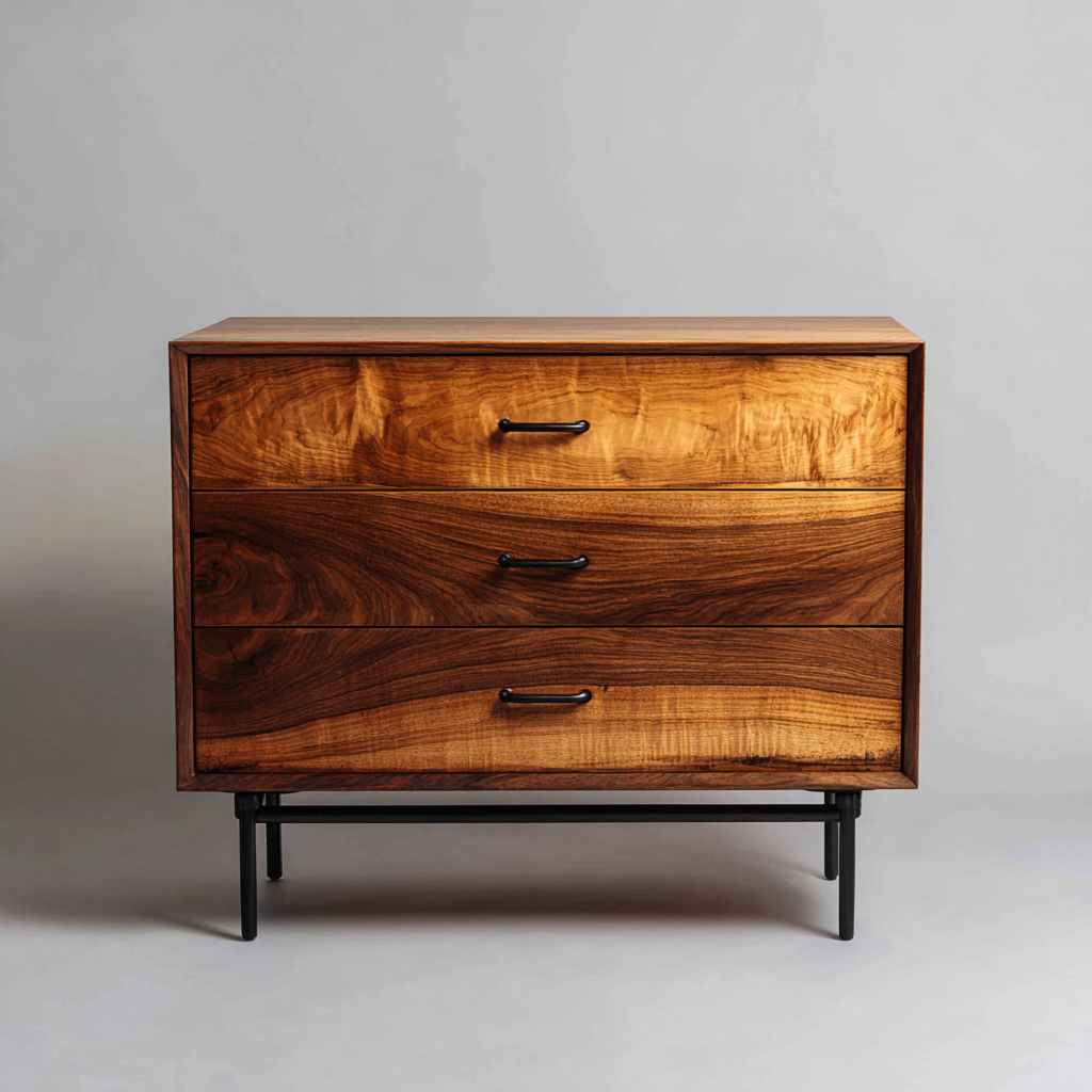 Table de chevet en bois 60x40x55 cm - marron - meuble de rangement pour chambre - style moderne-Gazensahome