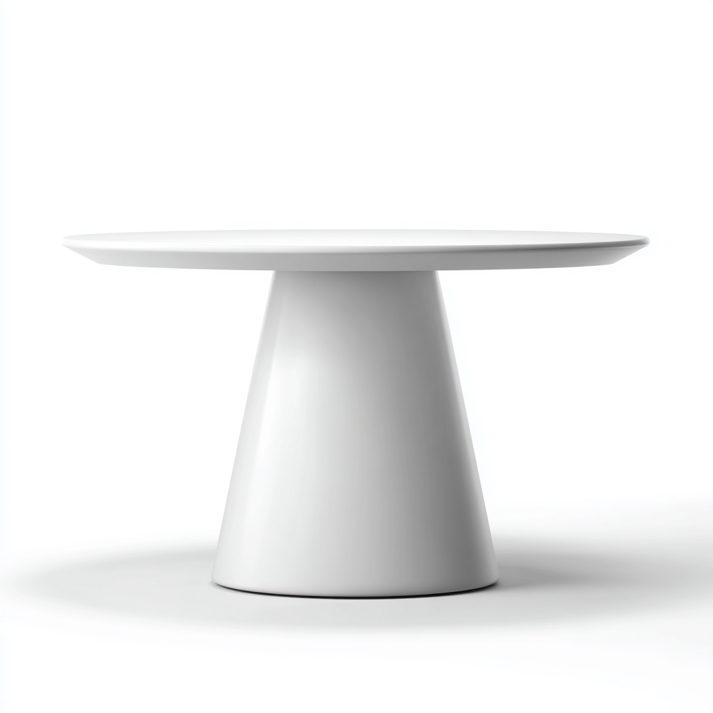 Table à manger 120x120x75 cm - blanc - design moderne-Gazensahome