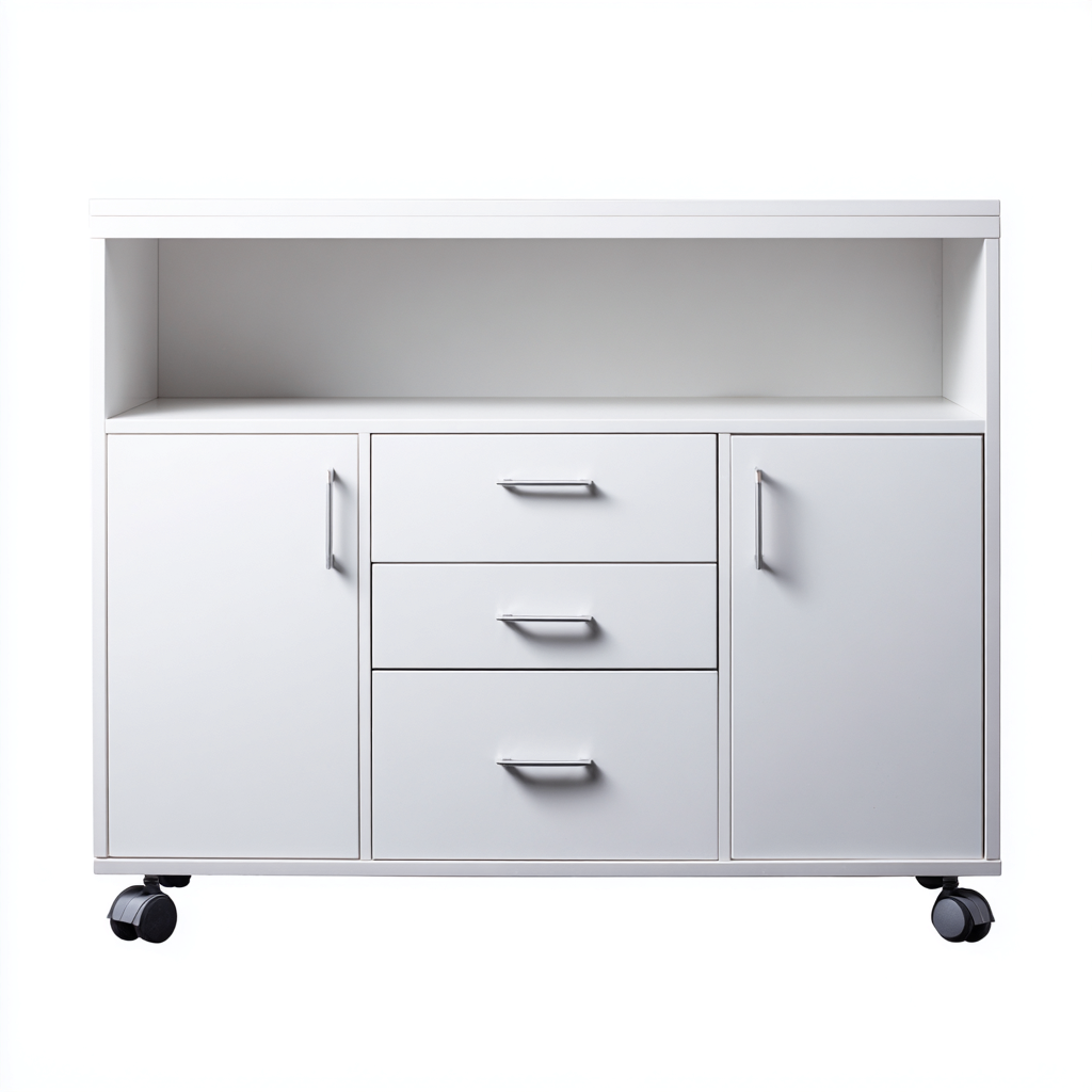 Armoire de bureau en métal 120x45x90 cm - blanc - pour bureau - design fonctionnel-Gazensahome