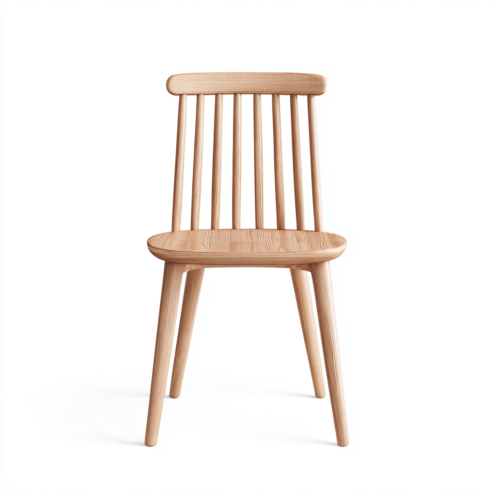 Chaise de salle à manger en bois massif 45x50x85 cm - bois naturel - style scandinave-Gazensahome