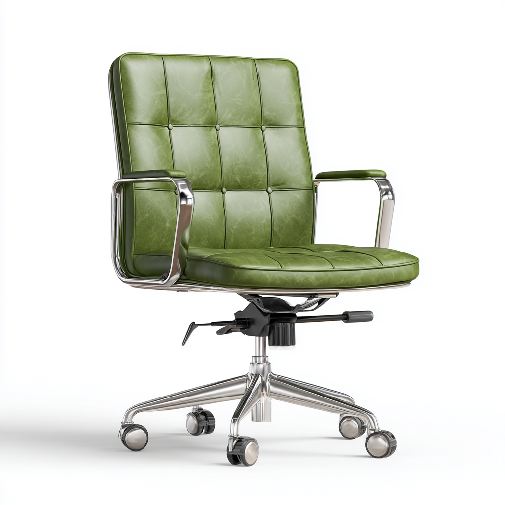 Chaise de bureau 62x62x100 cm - vert - design contemporain-Gazensahome