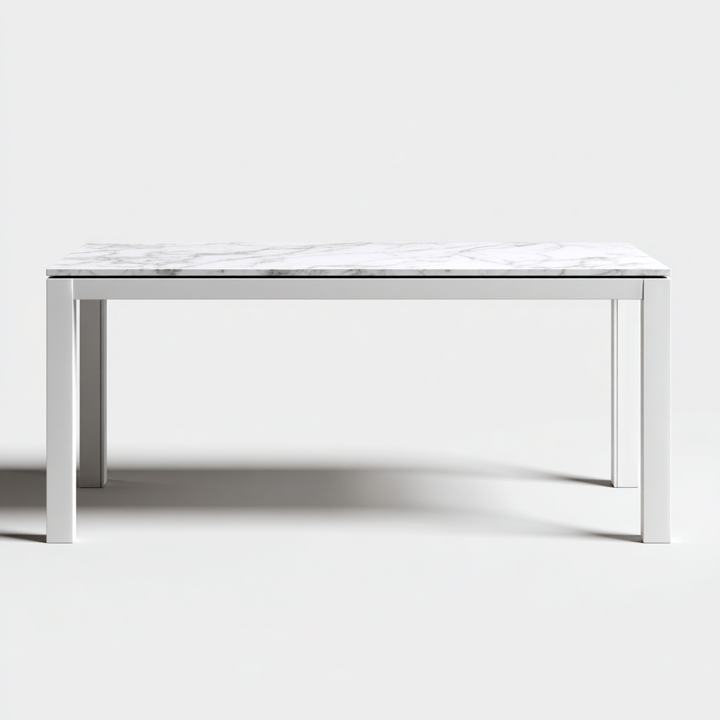 Table à manger 160x90x75 cm - blanc - design moderne-Gazensahome