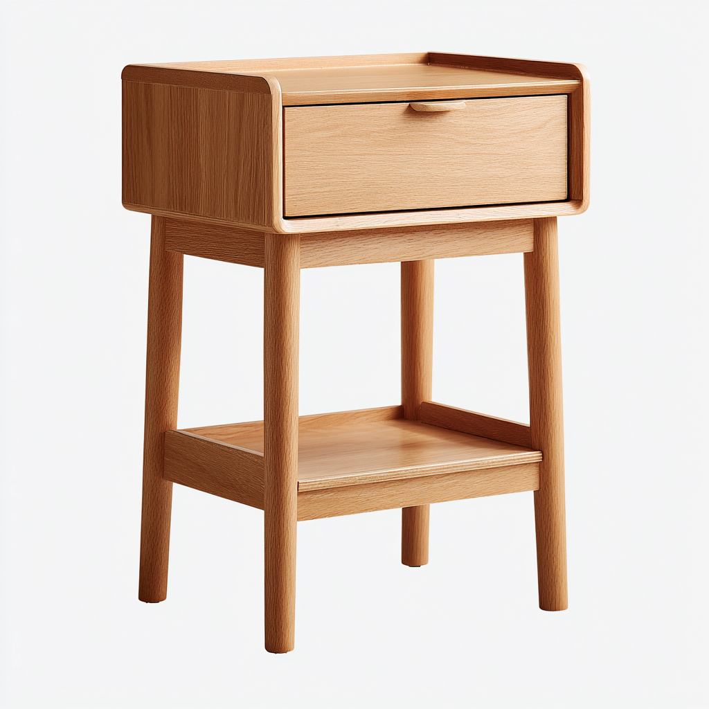 Table de chevet bois 45x40x60 cm - marron - design moderne-Gazensahome