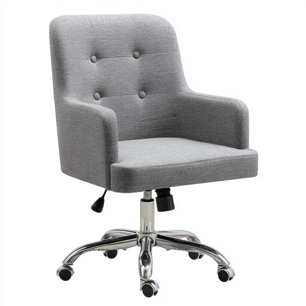 Chaise de bureau 58x60x95 cm - gris - design contemporain-Gazensahome