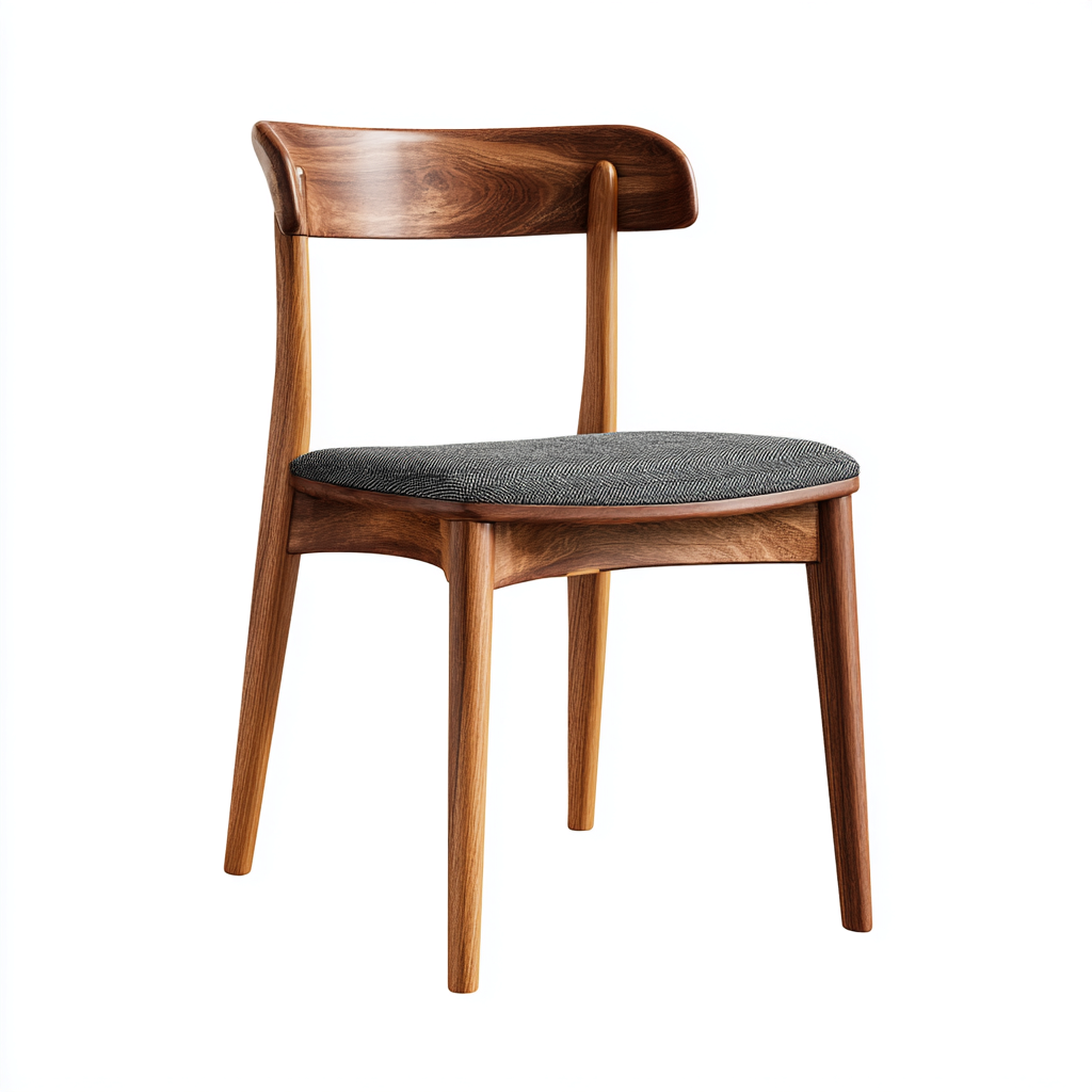 Chaise de salle à manger en bois massif 46x52x82 cm - bois naturel-gris - style contemporain-Gazensahome