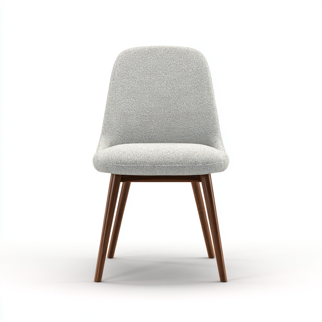 Chaise de salle à manger rembourrée 46x52x83 cm - beige-marron - style contemporain-Gazensahome