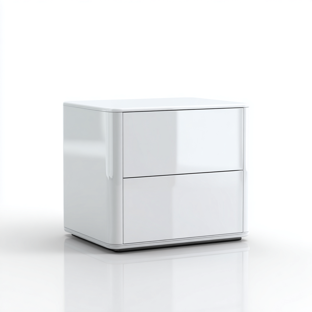 Commode blanche 80 x 45 x 60 cm - rangement compact - style moderne-Gazensahome