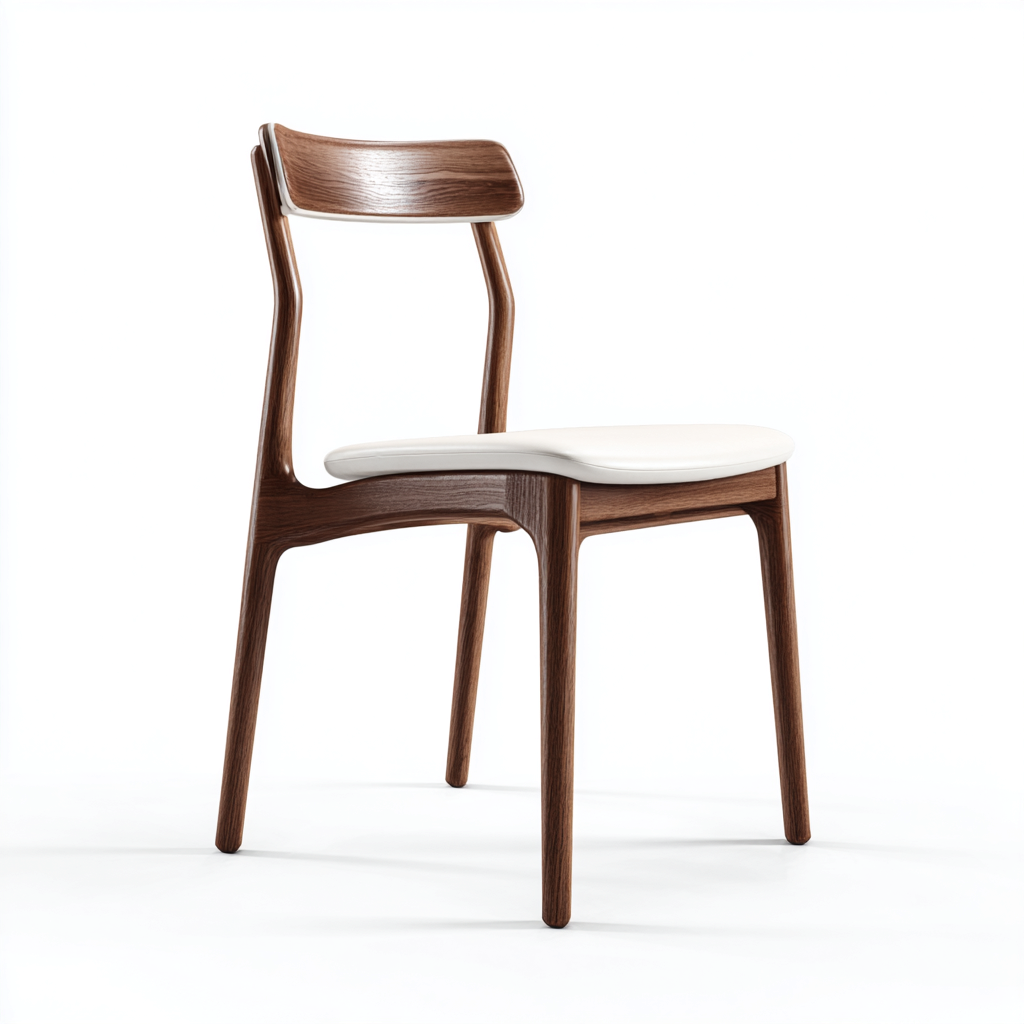 Chaise de salle à manger 48x52x80 cm - marron-blanc - design moderne-Gazensahome