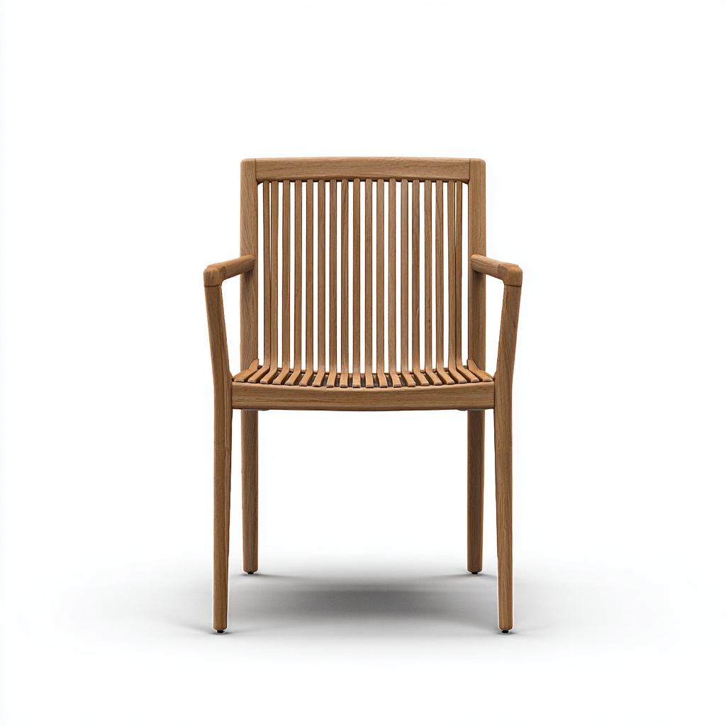 Chaise de jardin en bois 56x55x85 cm - bois naturel - siège pour extérieur - style naturel-Gazensahome
