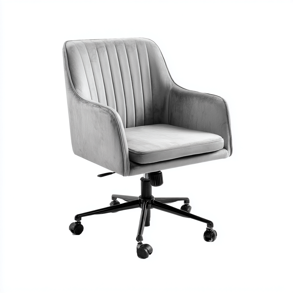 Chaise de bureau 60x62x98 cm - gris - design contemporain-Gazensahome