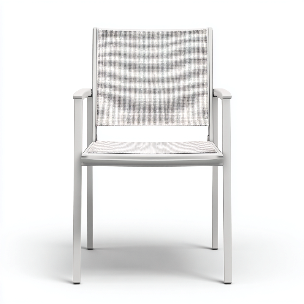 Chaise de jardin en métal 55x60x85 cm - blanc - fauteuil d'extérieur - style moderne-Gazensahome
