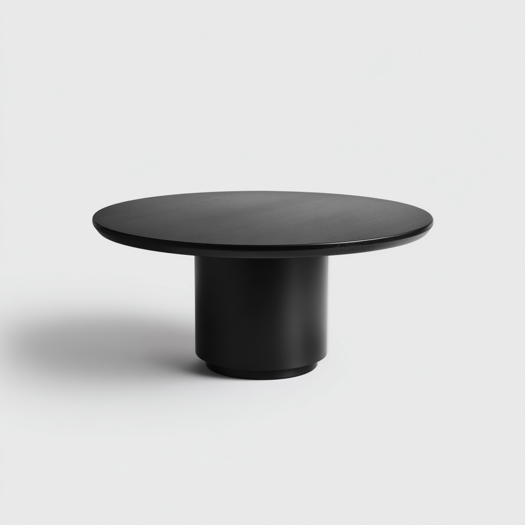 Table de jardin ronde en panneaux bois 120x120x75 cm - noir - design contemporain épuré-Gazensahome