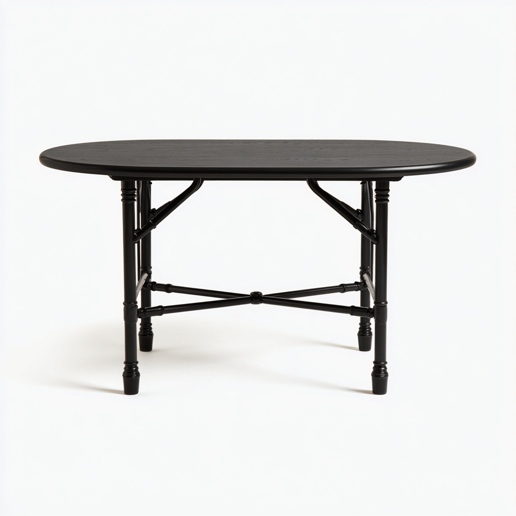 Table de jardin ronde 120x120x75 cm - noir - table d'extérieur - style classique-Gazensahome