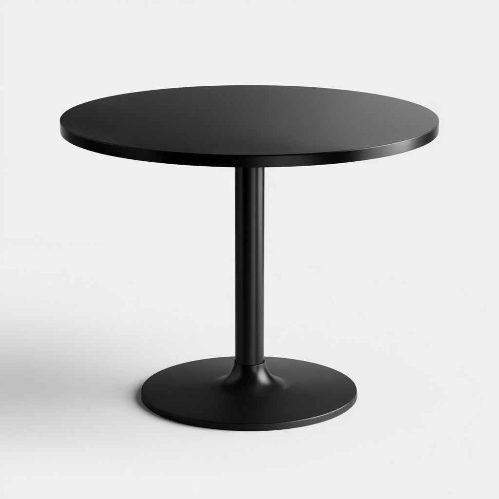 Table de jardin ronde en métal 70x70x75 cm - noir - pour extérieur - design moderne-Gazensahome